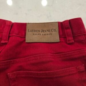 Lauren Ralph Lauren Red High Rise Straight Leg Jeans Womens Size 10 Cotton Blend